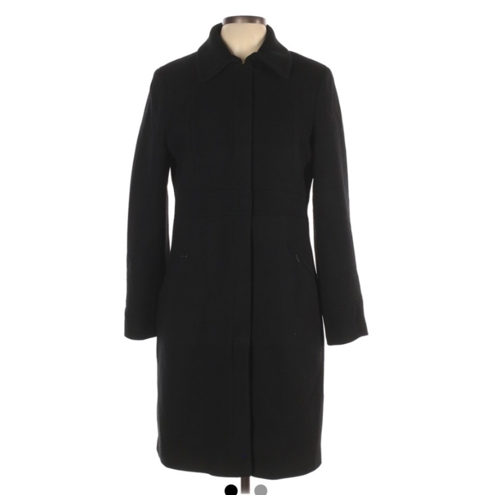 Calvin Klein Black Long Zip Up Coat
